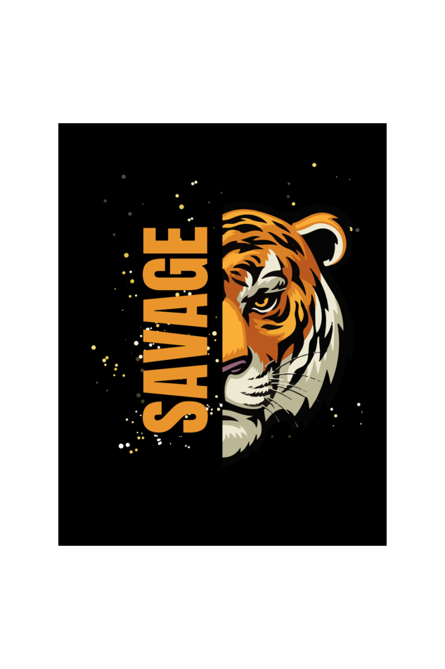 High Quality Cotton T-Shirt | Black | Half Sleeve | Savage