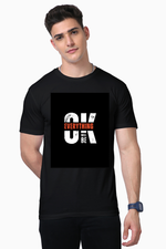 Load image into Gallery viewer, High Quality Cotton T-Shirt | Black | Half Sleeve | Everything Will Be OK
