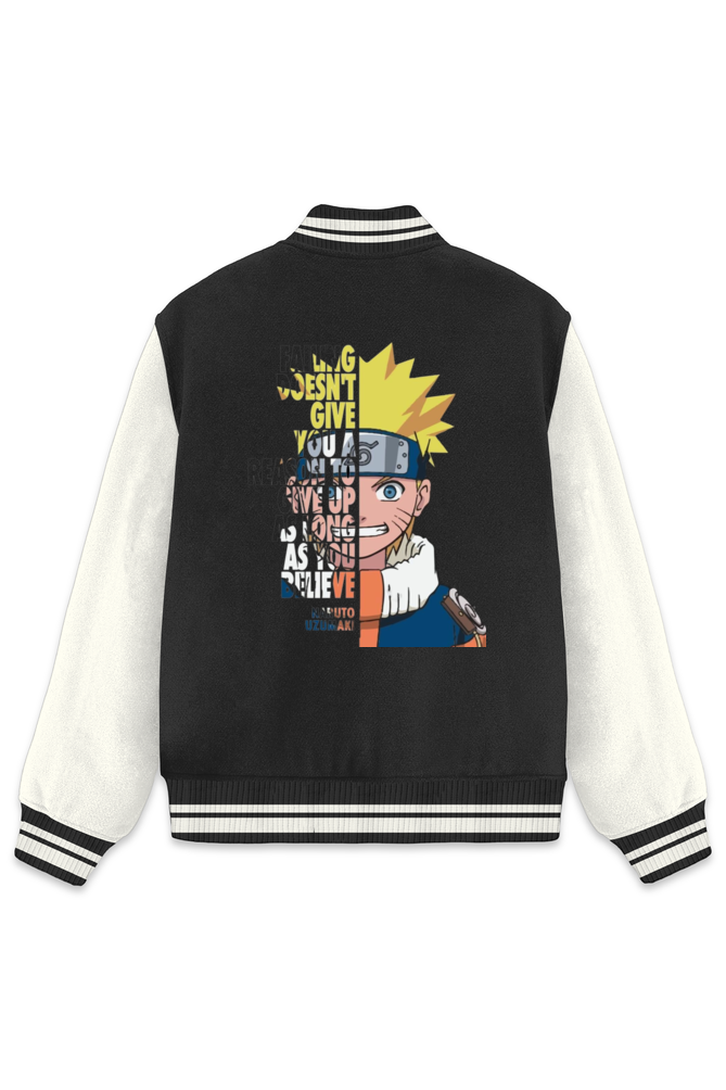 Unisex Naruto Varsity Jacketv- Front & Back