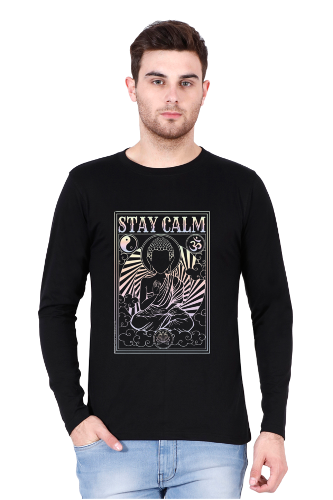 Unisex Stay Calm Full-Sleeve Tee