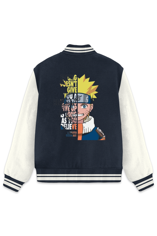 Unisex Naruto Varsity Jacketv- Front & Back